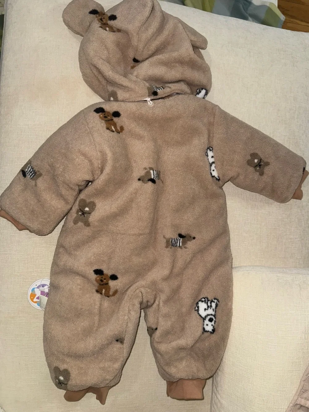 WYT baby Infant Winter Fleece Snowsuit Hooded One Piece Jumpsuit Romper 73cm NWT